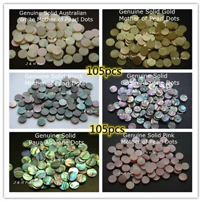 105pcs1.5-12mm Abalone & Mother Of Pearl Inlay Dots For Guitar Banjo Ukulele • $18.79