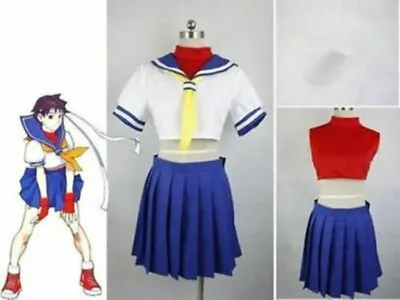Street Fighter Sakura Uniform Cosplay Costume Custom Made • $55