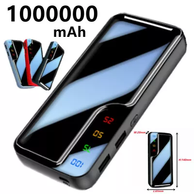 $26.99 • Buy 100000mAh For Mobile Phone Dual USB Portable Battery Charger External Power Bank