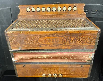German Hohner Accordion Melodeon 1920s Or Earlier Key Of C 10 Button Plus 5 Bass • $195