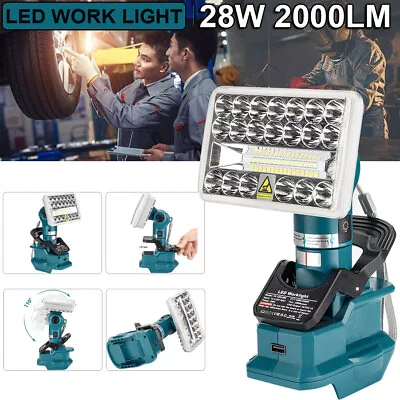 2000LM LED Work Light For Makita 18V LXT Lithium Battery 28W Floodlight For Camp • $35.87