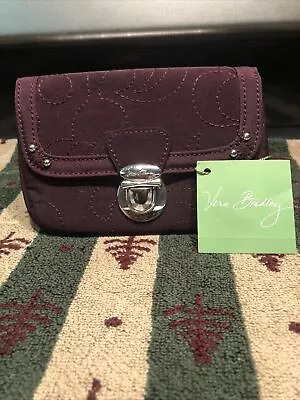 VERA BRADLEY Flap ID Wallet FOB In Wine Red 11848-411 Nylon NWT • $20