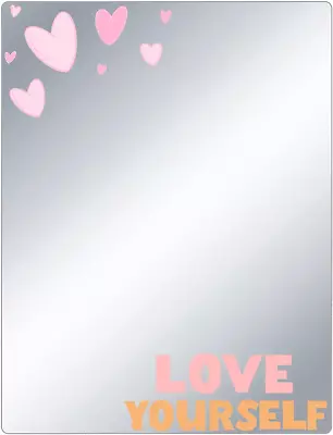 Magnetic Locker Mirror 5.12  X 6.69  Love Yourself Magnetic Mirror Acrylic Shat • $9.40