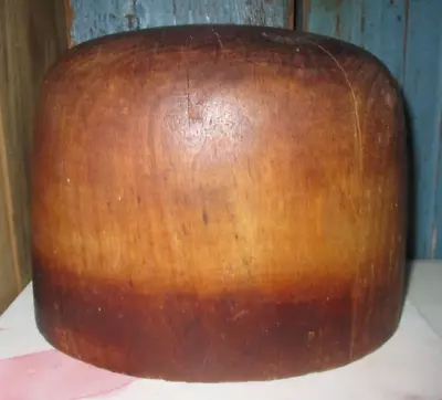 Antique Wood Millinery Block Form Hat Mold Size 7 3/8 • $99.99