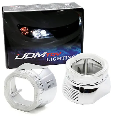 Chrome 2.5  Octagon Halo Ring Trim Mini H1 Headlamp Projector Decorative Shrouds • $16.19