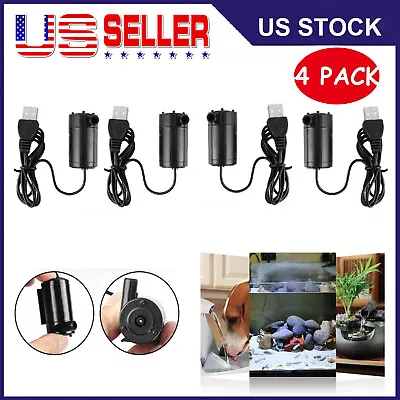 4X Mini Water Pump Small Mute Submersible Garden Home Fountain W/1 M USB Cable • $10.98