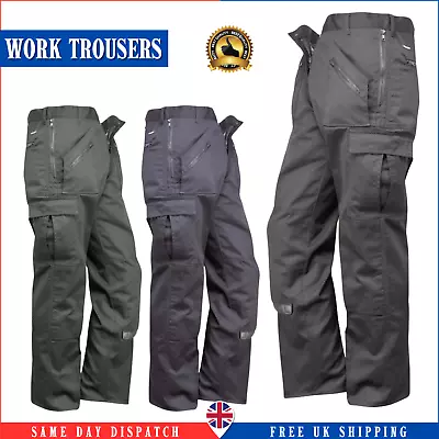 Portwest Classic Work Wear Action Trousers Cargo Knee Pad Zip Pockets Work Pants • £6.99