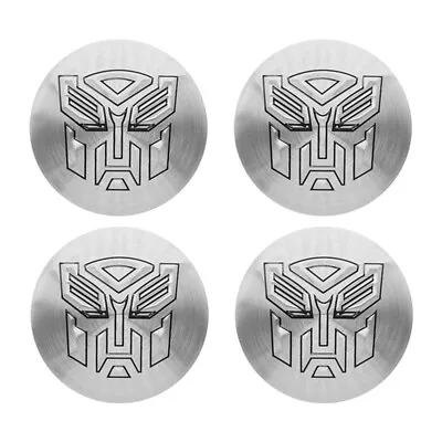 4x Silver Transformers Autobot Logo Car Wheel Center Hub Cap Badge Stickers 56MM • $8.54