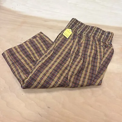 Vtg NWT Lavane Shorts Plaid Brown Boys Sz M • $12.50