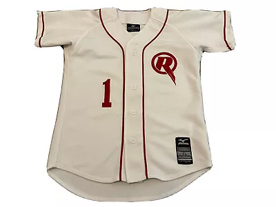 Mizuno White Baseball Jersey Japan Sportswear Stitched Youth Large • $12.34