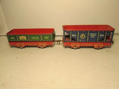 L@@k Estate Find Marx No. 554 General Coal Co. & No. 552 Rock Island Train Cars • $9.99