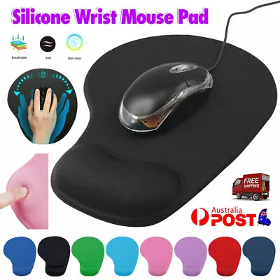 $6.80 • Buy Game Mouse Pat Silicone Soft Mouse Pad With Wrist Rest Support Mat For Gaming PC