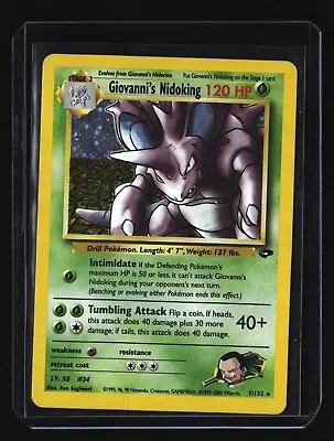 Pokemon GIOVANNI'S NIDOKING 7/132 (Holo Rare) Gym Challenge - MP/Mod Play • $28.99