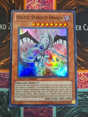 Yu-Gi-Oh! TCG Malefic Stardust Dragon CT08-EN014 Limited Super Rare Near Mint • $10.80