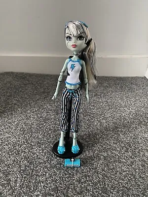 Monster High Doll Dead Tired Frankie Stein & Accessorie VGC With Stand • $56.82