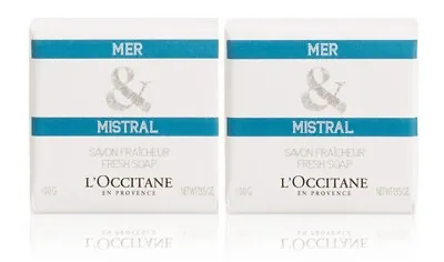 2 PC L'Occitane En Provence MER & MISTRAL Fresh Soap 3.5 Oz X 2 SEALED • $54.99