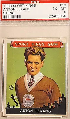 1933 Sport Kings #10 Anton Lekang Skiing Psa Ex-mt 6 • $174.95