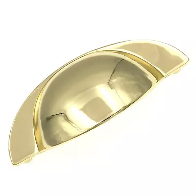 $2.20 • Buy Pull - Cup Pull Ultra Brass 3 Cc Hickory Hardware Eclipse P344-UB