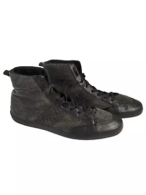 Ralph Lauren Denim Supply Basley Shoes Men's Size US 10.5 Black Hightop Casual • $29.95