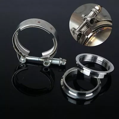 $17.99 • Buy 4  /102mm V-Band Flange & Clamp Kit For Turbo Exhaust Pipes Stainless Steel