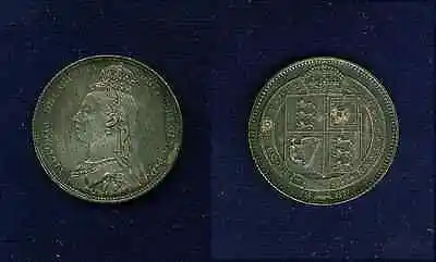 Great Britain England Queen Victoria 1889  1 Shilling Silver Coin Uncirculated • $125