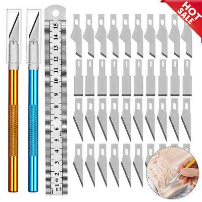 $7.53 • Buy Kit 43 Exacto Knife Set Blades Refill Ruler Xacto For Craft Cutting DIY Design