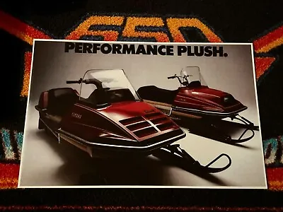 🏁 ‘80 YAMAHA ENTICER DELUXE & EXCEL V  Snowmobile Poster Vintage Sleds (PLUSH) • $21.88