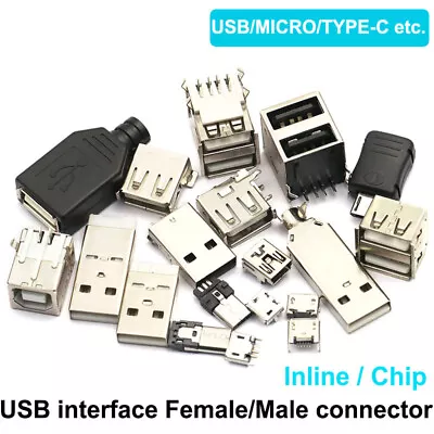 MINI-USB-USB Female/Male-type-c Interface Square Port MICRO-Socket A Type B- • $2.09