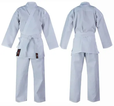 VADER Adult Karate Suits White Karate Gi Aikido Uniform Suit With Free WhiteBelt • £21.99