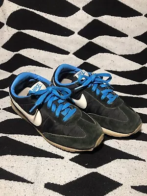 $85 • Buy 80s Vintage NIKE OCEANIA Cortez Waffle Sneaker Running Shoes Black