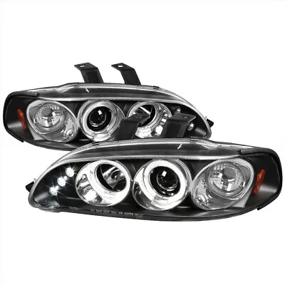 For 92-95 Honda Civic EG Coupe Hatch Black Projector Headlights Halos LED Dots • $164