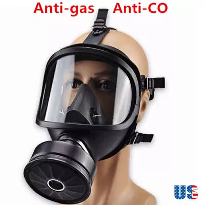 Chemical Gas Mask Full Face Soviet Military Respirator With 1PC 40mm Filter Box • $49.75