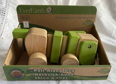 £8 • Buy Bnib Everearth Pull Along Dog Wooden Toy 18+ Mths