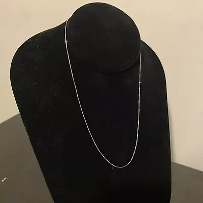 14kt White Gold Box Chain Necklace 16in 0.9 Grams • $99