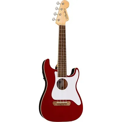 Fender Fullerton Stratocaster Acoustic-Electric Ukulele Candy Apple Red • $219.99