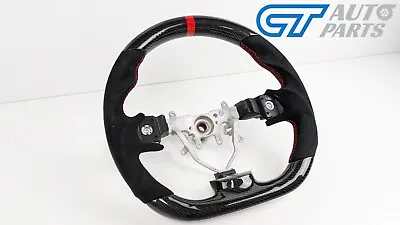 CF Alcantara Steering Wheel Red Stitching +Centre Line For 08-13 Subaru Impreza • $599