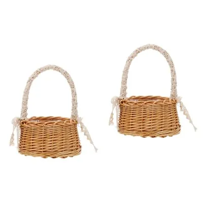 £13.69 • Buy 2x Wicker Gift Baskets Woven Storage Basket Easter Egg Basket