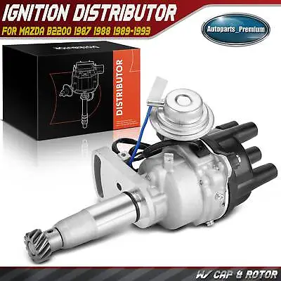 Ignition Distributor W/ Cap & Rotor For Mazda B2200 1987 1988 1989-1993 L4 2.2L • $81.99