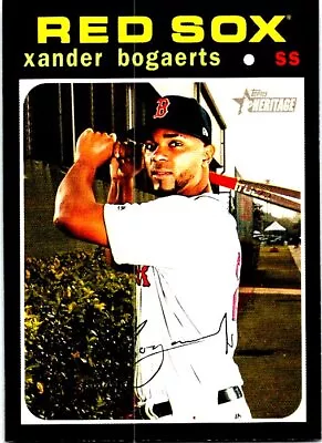 Xander Bogaerts 2020 Topps Heritage Baseball #345 Auto Boston Red Sox • $10.25