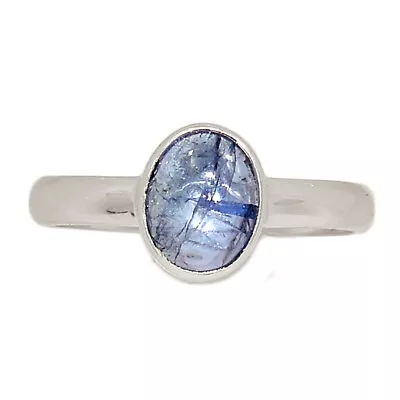 Natural Tanzanite - Tanzania 925 Sterling Silver Ring Jewelry S.8 CR24965 • £0.80