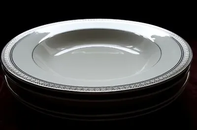 Mikasa PALATIAL PLATINUM Rimmed Soup Bowls - Set/4 - FREE U.S. Shipping  • $37.95