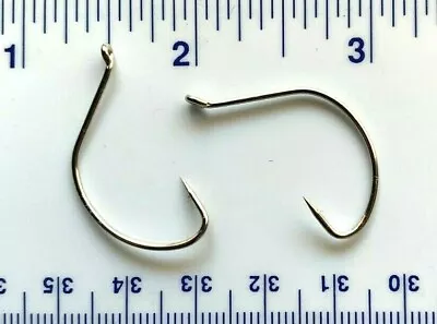 1000 GT 2X Nickel Wide Gap Hollow Point Kahle Fish Hooks Size 4 - Kahle Hooks • $39.99