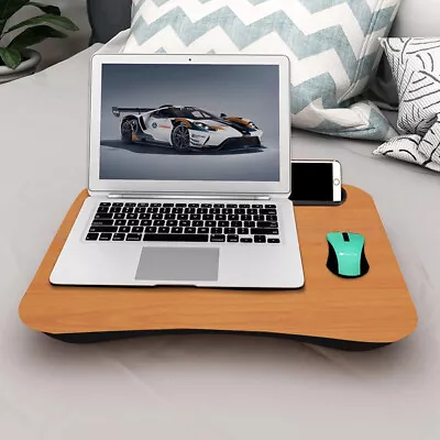 Portable Knee Laptop Tray Cushion Lap Computer Desk Reading Table Tablet Holder • £11.95