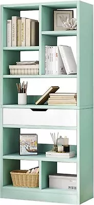 IOTXY Wooden Open Shelf Bookcase - 61 Inches Height Freestanding Display Storage • $262.10