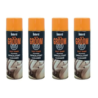 4x Ambersil Groom Car Interior Seats Carpet Trim Upholstery Foam Cleaner - 500ml • £25