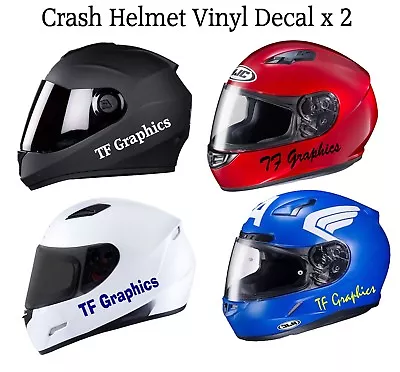 £3.25 • Buy Personalised Crash Hat Vinyl Decal - Safety Helmet Sticker Motorbike Motorcycle