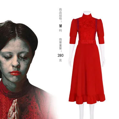 Cosplay Scary Movie Killer Pearl Red Dresses Halloween Masquerade Party Dresses • $31.90