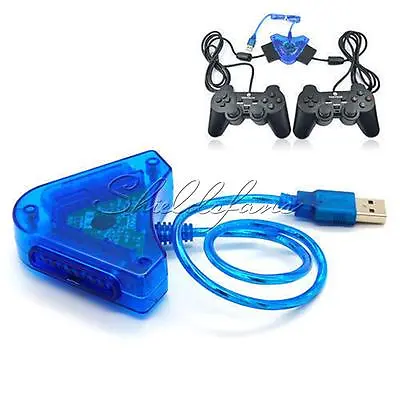 $3.83 • Buy PS1 PS2 PSX Playstation Dual Joypad Game Controller To PC USB Converter Adapter