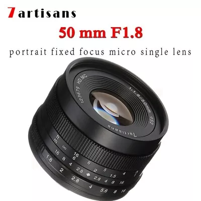 7artisans 50mm F1.8 Manual Focus Micro Camera Lens For Canon Eos-m Mount E-Mount • $143