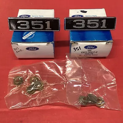 NOS FORD Mustang  1969 Hood Scoop Emblems 351 In Ford Boxes • $198
